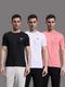 SOPANI Pack of 2 Men Self Design Zip Neck Polycotton Multicolor T-Shirt - Image 3