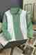 Try This Men Colorblock Zip Neck Cotton Blend Light Green T-Shirt - Image 2