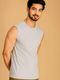 Jangoboy Men Solid Round Neck Polyester Grey T-Shirt - Image 3