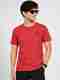 TAZO Men Striped Polo Neck Cotton Blend Beige T-Shirt - Image 2