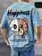 Mania Fashion Men Graphic Print, Typography Round Neck Cotton Blend Green T-Shirt - Image 2