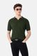 Snitch Men Solid Polo Neck Pure Cotton Blue T-Shirt - Image 3