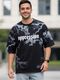 tshirt Men Graphic Print Reversible Cotton Blend Black T-Shirt - Image 3