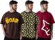 Leotude Men Printed Round Neck Cotton Blend Blue T-Shirt - Image 3