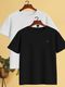 TIGERSNAKE Pack of 2 Men Cotton Blend T-Shirts Black White - Image 4