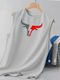 KAJARU Men's White Cotton Blend Printed T-Shirt - Image 4