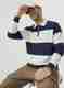 MANIAC Men Colorblock Polo Neck Cotton Blend T-Shirt (Beige) - Image 2
