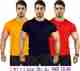 DZone Men Solid Polo Neck Cotton Blend Green T-Shirt - Image 2