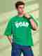 Leotude Men Printed Round Neck Cotton Blend Blue T-Shirt - Image 2