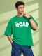 Greyscale Men Solid Round Neck Pure Cotton Dark Green T-Shirt - Image 4