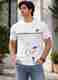 WARRIOR WORLD Men Printed Round Neck Pure Cotton White T-Shirt - Image 2