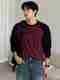 MK Digital Men Colorblock Round Neck Cotton Blend Red, White T-Shirt - Image 2