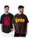 Jump Cuts Men Printed Polo Neck Cotton Blend Black T-Shirt - Image 2