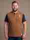 bigbanana Men Printed Polo Neck Pure Cotton Beige T-Shirt - Image 2