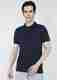 Allen Solly Men Solid Polo Neck Cotton Blend Maroon T-Shirt - Image 2