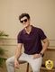 sti Men Self Design Pure Cotton Blue T-Shirt - Image 4