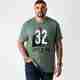 Toodleplus Men Plus Size Printed T-Shirt Cotton Round Neck Half Sleeve Regular Fit Men Printed Round Neck Pure Cotton Blue T-Shirt - Image 2