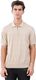 UNNIBERRY Men Striped Polo Neck Cotton Blend Beige T-Shirt - Image 3