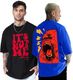 Leotude Pack of 2 Men Graphic Print Cotton Blend T-Shirt - Image 4