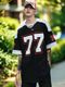 Jisa Men Graphic Print, Typography, Striped Round Neck Cotton Blend White, Pink, Black T-Shirt - Image 3