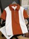 Try This Men Colorblock Polo Neck Cotton Blend Light Blue T-Shirt - Image 4