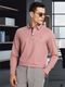 The Souled Store Men Colorblock Polo Neck Pure Cotton Multicolor T-Shirt - Image 3