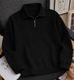 AUSK Men Self Design Henley Neck Cotton Blend Blue T-Shirt - Image 3