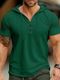 LazyChunks Pack of 5 Men Solid Henley Neck Cotton Blend Multicolor T-Shirt - Image 3