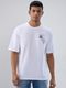 WROGN Men Solid Crew Neck Pure Cotton White T-Shirt - Image 3