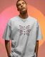 iLyk Men Printed, Self Design V Neck Linen Blend Yellow T-Shirt - Image 3