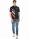 Madilyn Men Printed Round Neck Pure Cotton Black, Beige T-Shirt - Image 2
