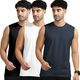 MANBOW Pack of 2 Men Solid Scoop Neck Polyester Grey, Light Blue T-Shirt - Image 4