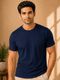 AVEJO Men Solid Polo Neck Cotton Blend White T-Shirt - Image 4