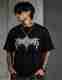 ENZIKO Men Washed Round Neck Pure Cotton Black T-Shirt - Image 2