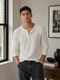 Rufica Men Self Design Henley Neck Cotton Blend Black T-Shirt - Image 4