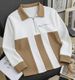 Try This Men Striped Zip Neck Cotton Blend Beige, Green T-Shirt - Image 3