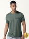 Damensch Men Solid Round Neck Cotton Blend Maroon T-Shirt - Image 4