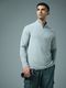 TECHNOSPORT Men Solid Zip Neck Polyester Green T-Shirt - Image 3