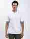 Indian Terrain Men's Solid Polo Neck Cotton Blend White T-Shirt - Image 2