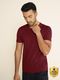 sti Men Self Design Pure Cotton Blue T-Shirt - Image 3