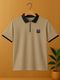Try This Men Colorblock Polo Neck Cotton Blend T-Shirt (Green) - Image 4