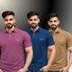 TWEUNBOY Pack of 3 Men Solid Polo Neck Polycotton Multicolor T-Shirt - Image 3