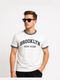 SPICTOR Men Striped Round Neck Cotton Blend Beige, Brown T-Shirt - Image 4