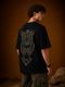 vikodhaya Men Graphic Print Round Neck Pure Cotton Black T-Shirt - Image 4