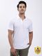 Indian Terrain Men's Solid Polo Neck Cotton Blend White T-Shirt - Image 4
