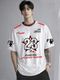 Jisa Men Graphic Print, Typography, Striped Round Neck Cotton Blend White, Pink, Black T-Shirt - Image 4