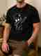 tshirt Men Graphic Print Reversible Cotton Blend Black T-Shirt - Image 2
