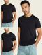 MANIAC Men Colorblock Round Neck Cotton Blend White T-Shirt - Image 3