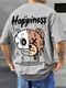 Mania Fashion Men Graphic Print, Typography Round Neck Cotton Blend Green T-Shirt - Image 4