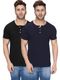 Creation By London Hills Men Brown Henley Neck Cotton Blend T-Shirt - Image 3